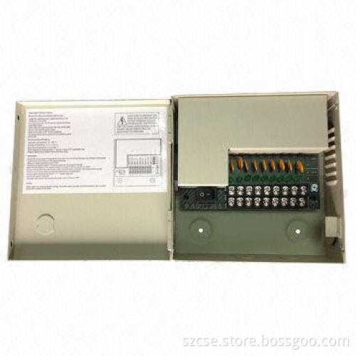 110 to 240V Input Voltage 12V 5A 9CH Power Supply for CCTV Camera